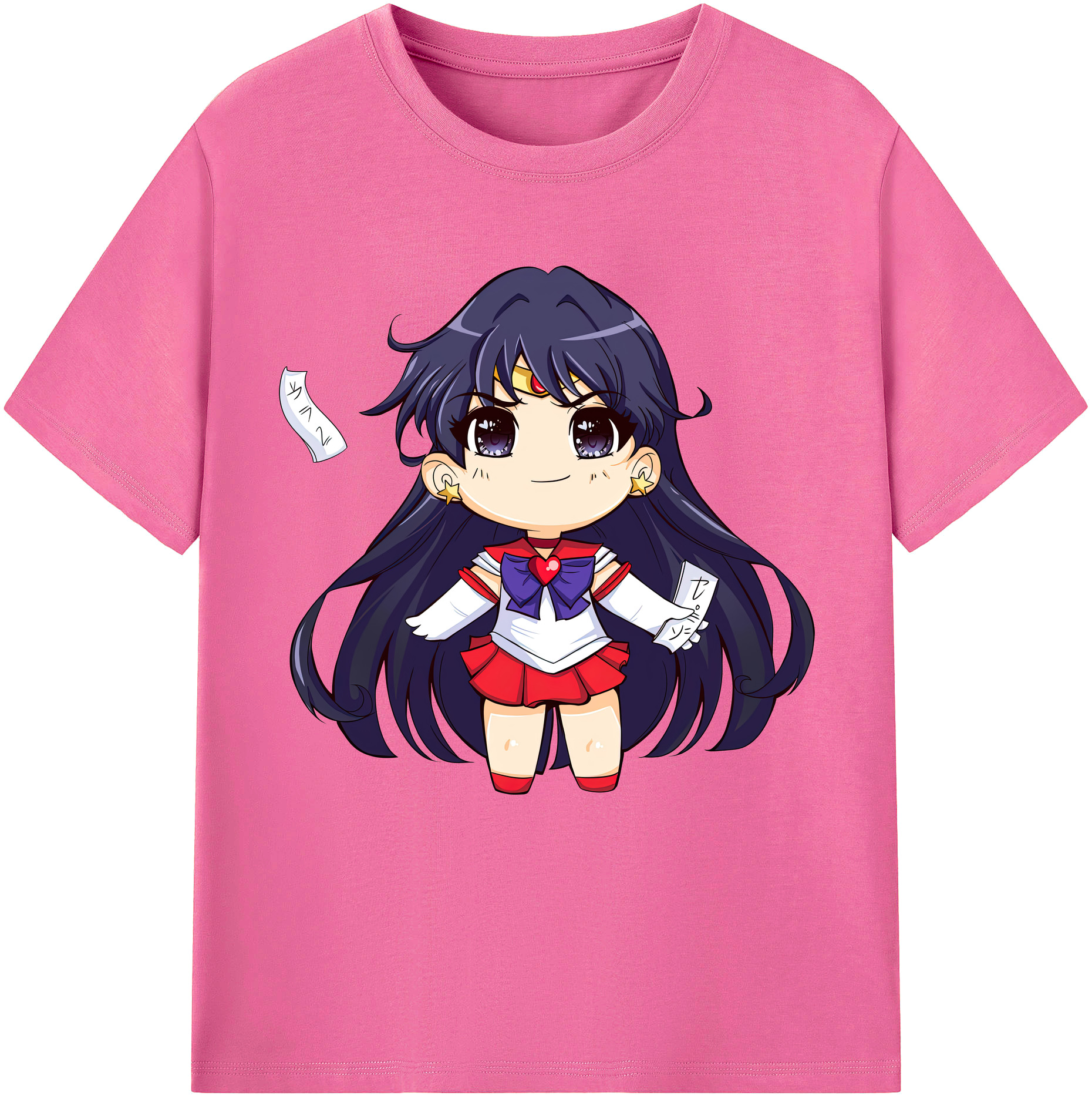 （画像用） 美少女戦士セーラームーン 火野レイ ひの レイ Sailor Moon Hino Rei （セーラーマーズ,Sailor Mars） レディースカジュアルプリントTシャツ（綿100％）